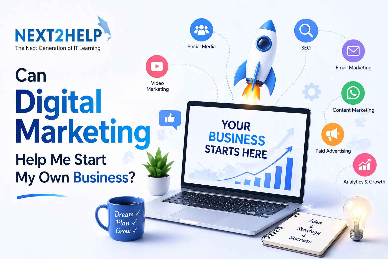 can digital marketing help me start my own business